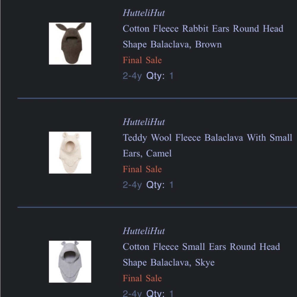 Cotton Fleece Rabbit Ears Balaclava - Brown